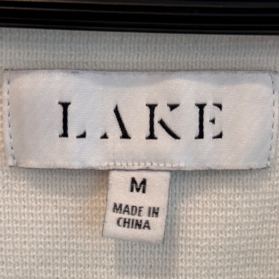 Lake Pajamas Women M Striped Cotton Knit Sweater Polo Collar Navy Cream Euc — image 2 of 6